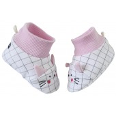 CHAUSSONS FILLE EN MOLLETON 0/6 MOIS