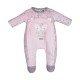 PYJAMA NAISSANCE FABIENNE VELOURS RASE Sucre Orge