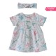 ROBE + BANDEAU EDELWEISS EN VOILE COTON  Sucre Orge