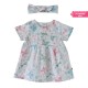 ROBE + BANDEAU EDELWEISS EN VOILE COTON  Sucre Orge
