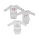 LOT 3 BODIES BEBE FILAIRE COTON BIO Sucre Orge