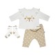 TSHIRT PANTALON CHAUSSETTES IVA MAILLE NAISSANCE Sucre Orge