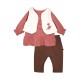 TUNIC PANTALON GILET SS MCHES POLA Sucre Orge