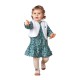 ROBE GILET SS MCHES MONA VELOURS COTELE BEBE Sucre Orge