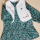 ROBE GILET SS MCHES MONA VELOURS COTELE BEBE Sucre Orge