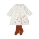 ROBE COLLANT SOLEINA TISSE TEINT MANCHES LONGUES Sucre Orge