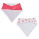 LOT DE 2 BAVOIRS BANDANAS ERICA Sucre Orge