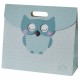 SAC CADEAU A RABAT "HIBOU" TURQUOISE Sucre d'Orge