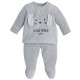 PYJAMA BEBE 2 PIECES GRIS "LAPIN" Sucre Orge