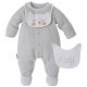 PYJAMA BEBE GRIS + BAVOIR Sucre Orge