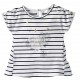 T-SHIRT BLANC RAYE FILLE 2/8 ANS sucre d'orge