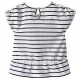 T-SHIRT BLANC RAYE FILLE 2/8 ANS sucre d'orge