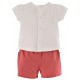 T SHIRT + SHORT VOILE COTON FILLE Sucre Orge