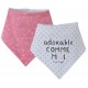 LOT DE 2 BAVOIRS BANDANA AMALIA Sucre Orge