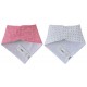 LOT DE 2 BAVOIRS BANDANA AMALIA Sucre Orge