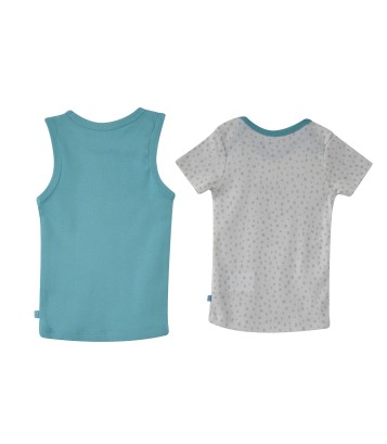 LOT DE 2 MAILLOTS DE CORPS GARCON ELIMANE  Sucre Orge