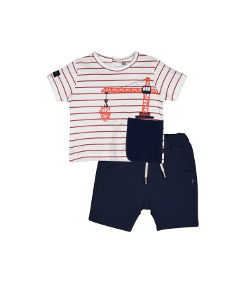 TSHIRT BERMUDA LINO MAILLE BEBE Sucre Orge