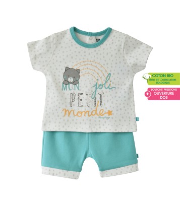 T-SHIRT ET SHORT INTERLOCK ENESS Sucre Orge
