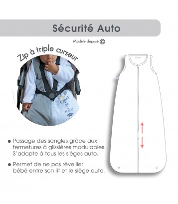 GIGOTEUSE 6/36M HANK VELOURS DOUX MANCHES AMOVIBLES SECURITE AUTO Sucre Orge