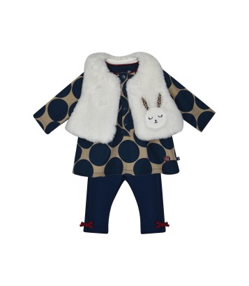 TUNIQUE PANTALON GILET SS MCHES FLORENCE Sucre Orge