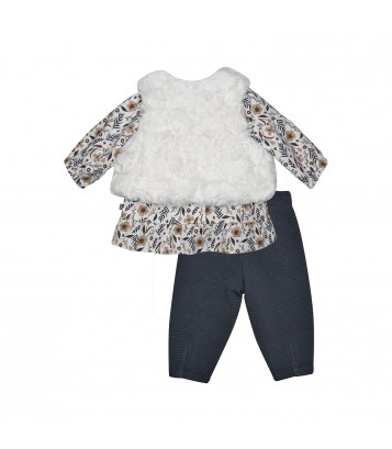 TUNIC JEGGING GILET SS MCHES PERLE Sucre Orge