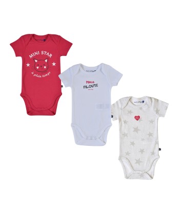 3 BODIES BEBE ELBERTINA MANCHES COURTES Sucre Orge