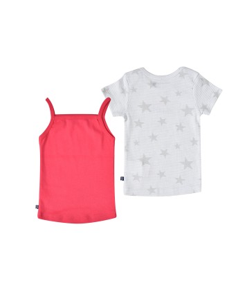 LOT DE 2 TEE SHIRTS FILLE ERMANDA Sucre Orge