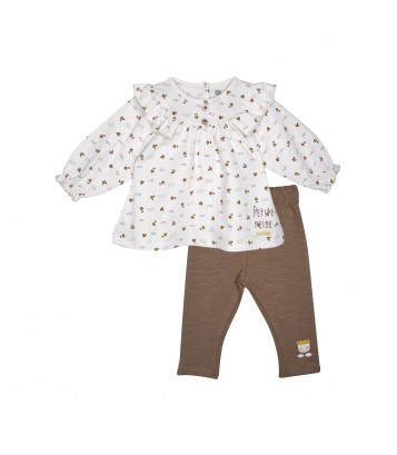 TUNIQUE JEGGING PAULETTE Sucre Orge