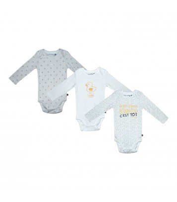 LOT DE 3 BODIES PAULALEX Sucre Orge