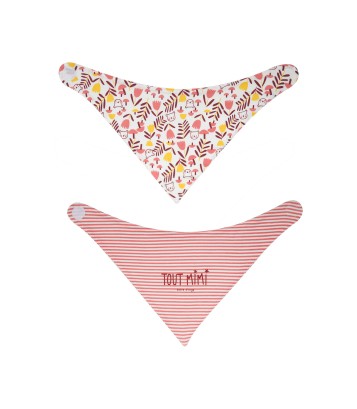 LOT DE 2 BAVOIRS BANDANAS ILOUANE MAILLE Sucre Orge