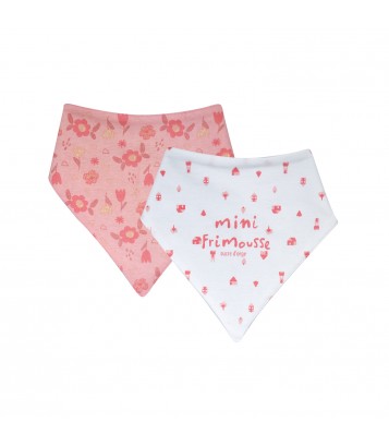 LOT DE 2 BAVOIRS BANDANAS  ONDINE Sucre Orge