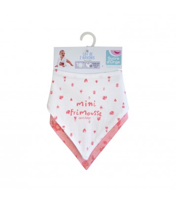 LOT DE 2 BAVOIRS BANDANAS  ONDINE Sucre Orge