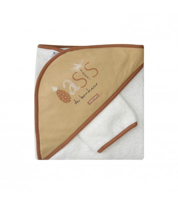 CAPE DE BAIN AVEC GANT ODIN Sucre Orge