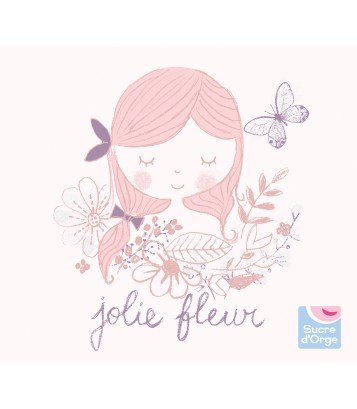 ENSEMBLE PANTALON FILLE ECRU/ROSE Sucre Orge