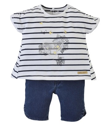 ENSEMBLE COURT FILLE RAYE Sucre Orge