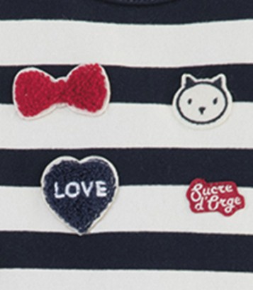 ENSEMBLE 3 PIECES SHORT MARINE/ROUGE Sucre Orge