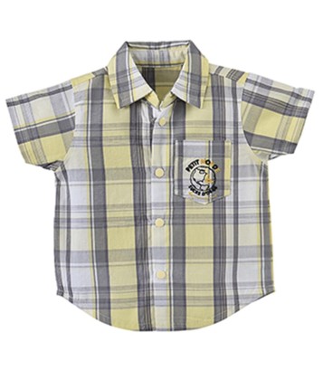 CHEMISE A CARREAUX JAUNE/GRIS Sucre Orge