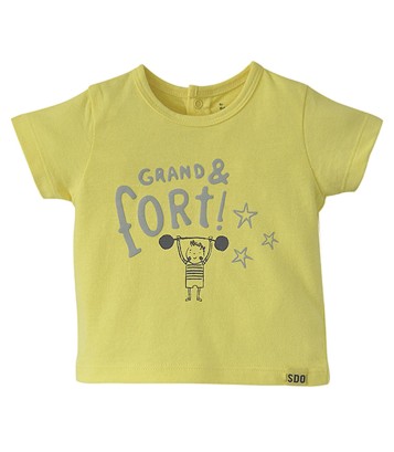 T-SHIRT JAUNE 3/24 MOIS Sucre Orge