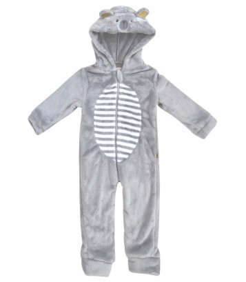 SURPYJAMA A CAPUCHE RAYE 2/8 ANS Sucre Orge