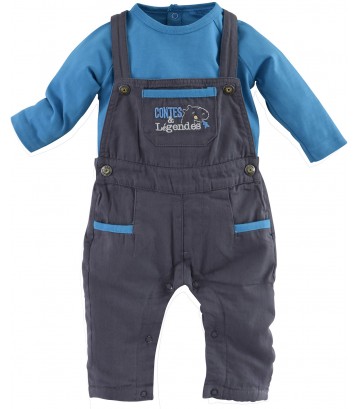 ENSEMBLE SALOPETTE GARCON ANTHRACITE