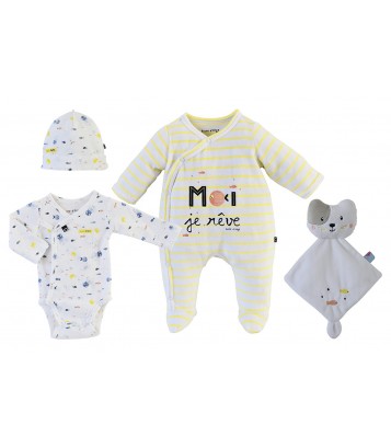 KIT NAISSANCE BEBE MIXTE MIMOSA - PRIX RONDS - 0-2ANS : Bébé