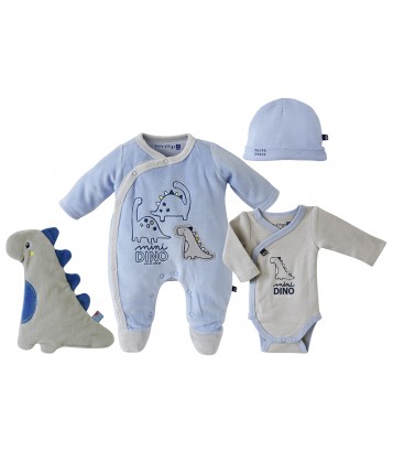 Coffret bébé maternité - 3 bodys, 3 pyjamas et accessoires - naissance 50  cm