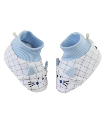 CHAUSSONS BEBE GARCON EN MOLLETON 0/6 MOIS Sucre Orge