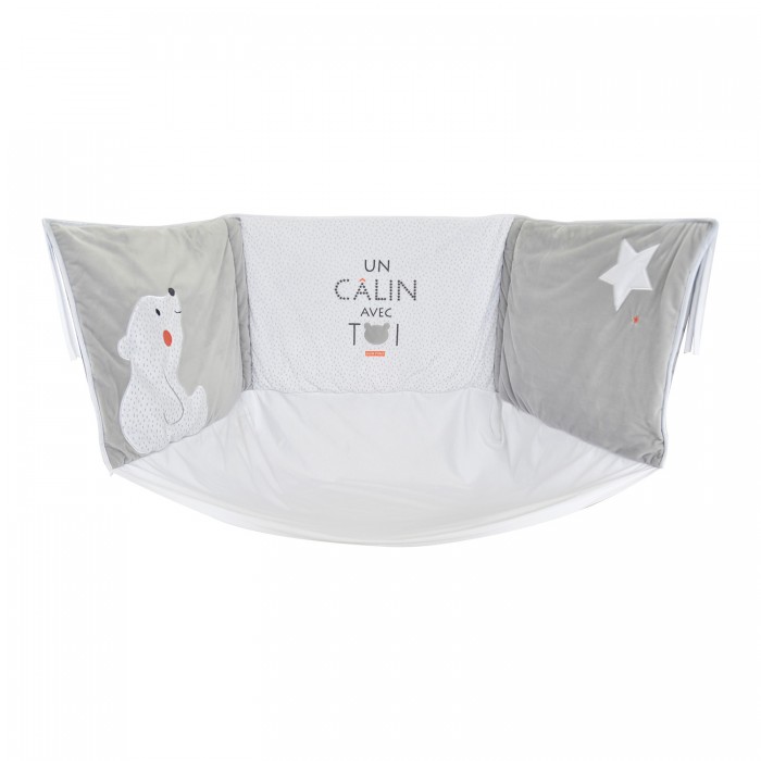 TOUR DE LIT BEBE ELMUT EN VELOURS DOUX - MON OURS POLAIRE