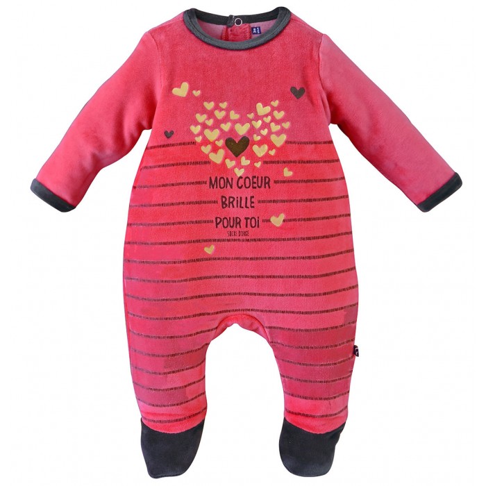 PYJAMA GRENOUILLERE BEBE FILLE BIANCA - Pyjamas Petits Prix