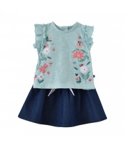 T SHIRT BEBE ET JUPE ELIONA Sucre Orge