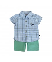 CHEMISE ET BERMUDA BEBE EVRARD Sucre Orge