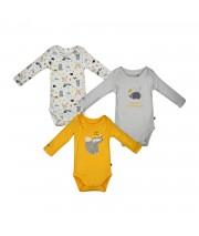 LOT DE 3 BODIES MANCHES LONGUES FIACRE Sucre Orge