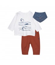 Ensemble tshirt manches longues pantalon bavoir Paco