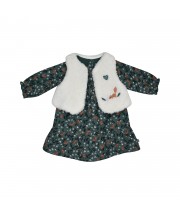 ROBE GILET SS MCHES MONA VELOURS COTELE BEBE Sucre Orge